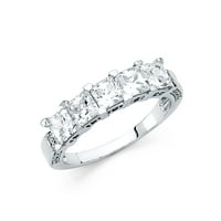 Jewels 14k bijeli zlatni prsten kubični cirkonijski CZ godišnjica vjenčanica veličine 10