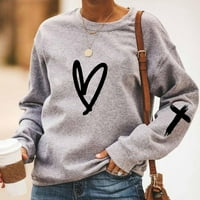 Ženski džemper žensko jesensko pismo ispisano labavim okruglim puloverm dugih rukava dugim rukavima