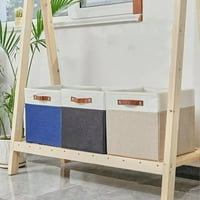Beige Storage bin ukrasne kutije za skladištenje velikog kapaciteta za kućnu pohranu za organiziranje