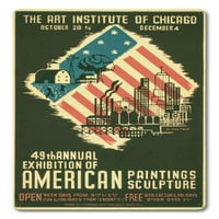 Prostor potpisuje umjetnički institut Chicago 49. godišnjeg vintage potpisa Vintage Metal znak