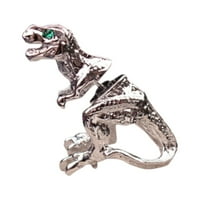 Baccoc Pribor Three Minđus Dinosaur životinje probušene male personalizirane minđuše minđuše sive