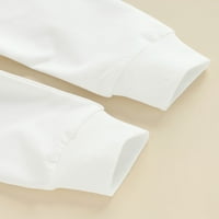 TODDLER Boys Ljetni outfit Postavlja majicu s majicom s kratkim rukavima + bijele hlače sa džepovima