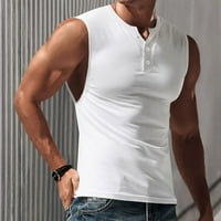 Strunđati Ljeto Muška, puna boja Slim široko ramena Polo košulje Casual Sports prsluk za muškarce