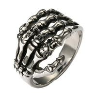 Do 65% popusta na AMLBB retro vintage prstenovi Halloween Gold lobanje oblikovane kristalne prsten žene