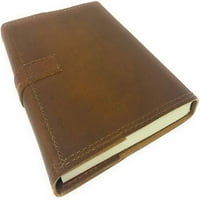 TUK TUK PRESS® Knight Edition, ručno izrađena originalna bivola kožna notebook časopisa, glatka smeđa
