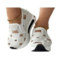 Leuncero casual cipele za žene skliznuti na platnu Loafer Cutout platforme natikači modne pješačke cipele