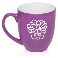 Biljna dama smiješna sočna biljka keramička kava šalica čaja poklon čaja