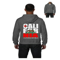 MMF - Muška dukserica pulover sa punim zip, do muškaraca veličine 5xl - California Cali