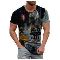 Muške ljetne majice plus veličina 3D modni ispis Kratki rukav okrugli vrat Top modne ulične stil lagane