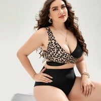 Ženska plus veličina Split tipa ruched Tummy Control kupaći kupaći kostimi Bikini na klirensu