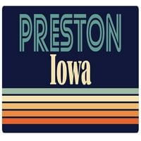 Preston Iowa Vinil naljepnica za naljepnicu Retro dizajn
