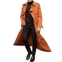 Muški kaput moda Easy Notch Lapel Business casual jakna Čvrsti dugi grašak za grašak Winsbreer Overcoat