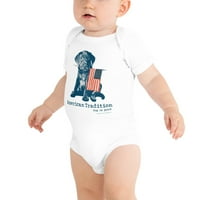 Pas je dobra američka tradicija Puppy & American Flag Baby Jedan komad, službeno licencirani i proizvedeni