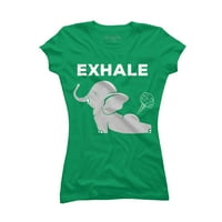 Izdahni slon izvan joge Meditacija juniora Kelly Green Graphic Tee - Dizajn ljudi 2xl
