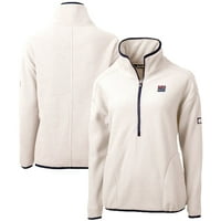 Ženski sekač i Buck White New York Giants Logo logo Kaskade Eco Sherpa Fleece Polu-zip pulover jakna