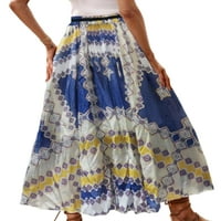 Colisha ženske labave suknje za suknje Boho Geometric Suknje Havajska dugačka