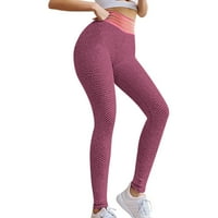 DMQupv masline joge hlače sa džepovima Vježbajte čvrste sportske hlače Yoga fitness ženske visoko strukove