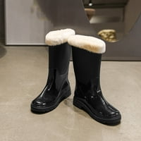 Dyfzdhu Ženske visoke pete Klee High Comfort Lady Cipele Mid CALF čizme za snijeg Neizlivne čarape Unutarnjih