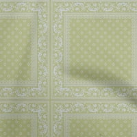 Onuone pamučne svilene svijetlo zelene tkanine Geometrijski prekrivajući zalihe Ispiši šivanje tkanine