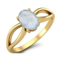 Ovalni rez Moonstone Sterling srebrni zlatni Vermeil Solitaire keltski ženski vjenčani prsten