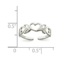 Bijeli sterling srebrni prsten za prste, veličine 7