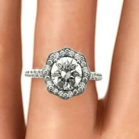 Moissnitni zaručnički prsten za žene 2. CTS okrugli rez dragulj prsten moissitna godišnjica poklon 18k