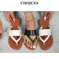 Sandale za žene Ležerne ljetne kožne kopče papuče sandale ravne pete plažu ženske kratke flip flip flops
