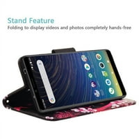 Nokia 3. Plus kožni Flip torbica Court Cought Cover Folio [Kickstand] za djevojke za žene Telefonske