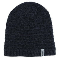 Mveomtd Muška šešira topli kabeli pleteni šešir meka debela slatka pletena kapa za hladno vrijeme skijanje