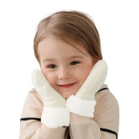 Zimske rukavice za šargarepe plišani pola prsta Flip Flip Topli pletene dječje rukavice rukavice rukavice