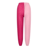 Homchy ljetne hlače Žene Sport Solid Blokiranje džepova Ležerne dukserne hlače ružičaste 2xL