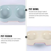 Dvostruka zdjela od plastike Anti-okretni jednostavan čišćenje Pogodno za mačke i pse