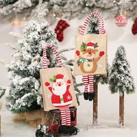 Xmas poklon vrećica široka primjena Prekrasna tkanina Božićni praznični praznici torbica za torbu Home