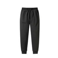Beppter Muški termalni džepovi zadebljane obložene ležerne pantalone crna XXL
