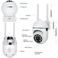 5MP HD 2.4 + 5G Dvostruka frekvencija WiFi IP kamera Zumiranje nadzora kamere boja noćni vid AI Human Detection Sigurnost CCTV mini kamera