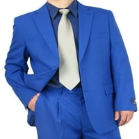 Moderan 2pc. Muška regularna željna odijela s besplatnim par čarapa - Royal Blue 40r