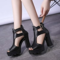 Ecqkame ženske cipele za cipele za cipele Žene žene otvorene nožne cipele cipele s visokim potpeticama