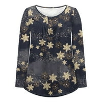 Zodggu Žene Velike veličine Starry Scrat Sky Nebo Ispiši Ležerne prilike labave zarezne placene bluze