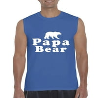 - Muška grafička majica bez rukava - Papa Bear