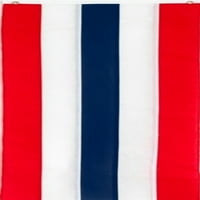 Patriotski pamuk povuku baner starim pukotinama slave. Pruga crvena, bijela i plava, potpuno šivana