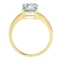 2. CT briljantan aspekser Clear Simulirani dijamant 18k žuti zlatni pasijans prsten sz 3.5