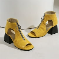 Ženske sandale Žute čiste žele sandale za žene dame modne pune boje kože šuplje otvoreni nožni gusti