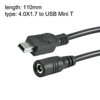 Uxcell DC ženski napajanje 4.0x adapter za mini USB utikač muški kablovi