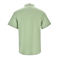 Muška majica Muška baggy pamučna posteljina od punog kratkih rukava retro T majice na vrhu bluze casual