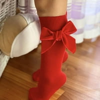 Rovga Little Boys Girls Socks Toddler Baby Kids Solid Clee-High Čarape za čarape Srednja telegana Princess