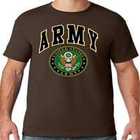MANS američka majica vojske za pečat, srednja čokolada smeđa