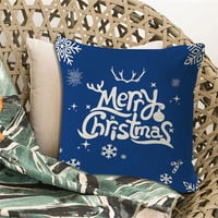 Hirigin Božićno bacanje jastuk za bacanje, elk snježna slova slova ispisuju dekor jastučnice za kauč