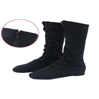 Daeful baletne cipele za djevojčice Ženske udobne čipke Up jazz čizme ples lagane plesne cipele crna