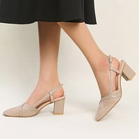 Modne ženske visoke potpetice prozračne čipke cipele casual toe-gumbena sandale yutnsbel