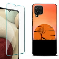 Slim-Fit Flexible TPU gel futrola za telefon za Samsung Galaxy A12, sa zaštitnim zaslonom od kaljenog